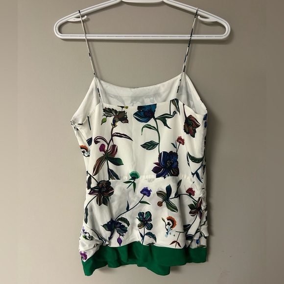 Derek Lam 10 Crosby White & Floral Silk Blouse - Picture 2 of 5